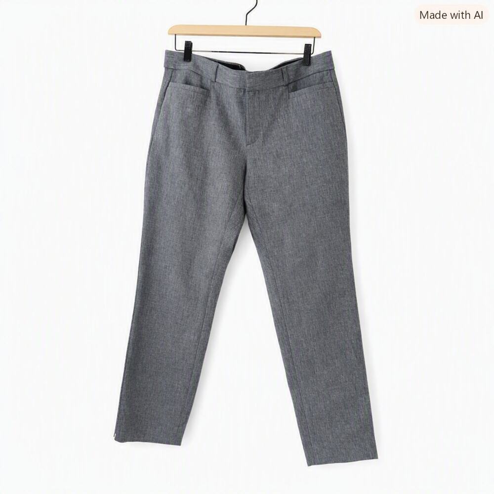 Banana Republic Sloan Slim High-Rise Knit Ponte Ankle Pant Gray Size 10